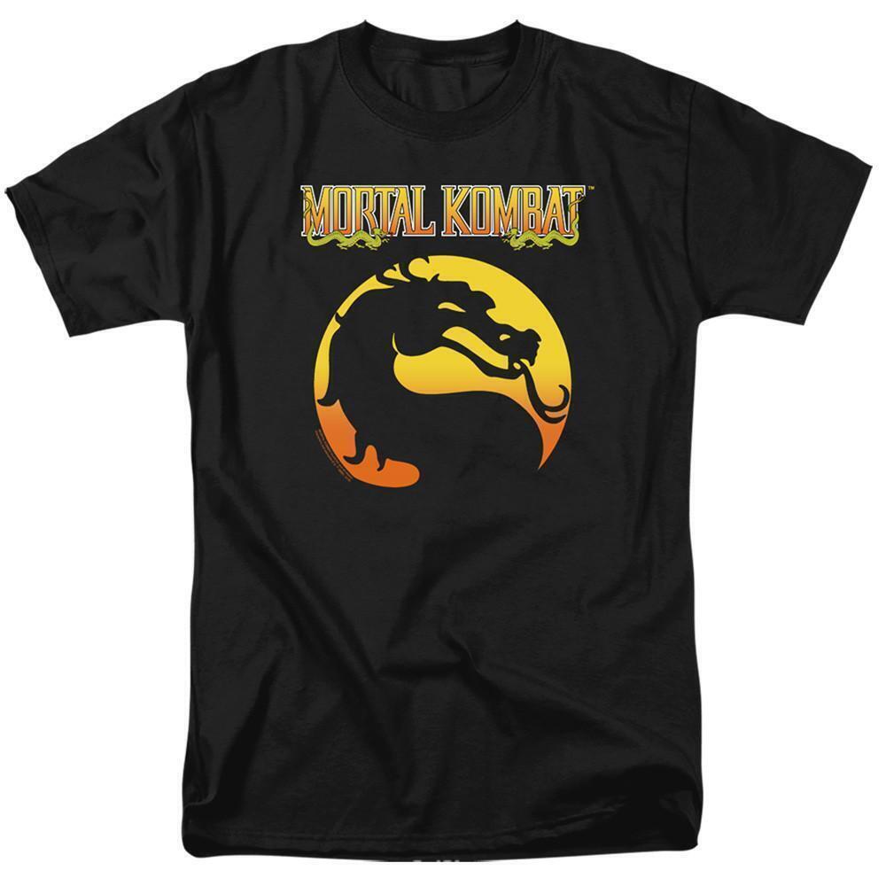 Mortal Kombat Klassic Logo Adult 181 T Shirt Black